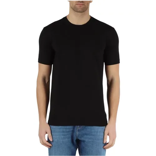 Graues Baumwoll-T-Shirt mit Logo-Print , Herren, Größe: 2XL - Daniele Alessandrini - Modalova