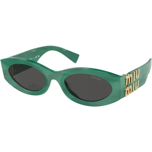 Dark Grey Sunglasses,Schwarze/Dunkelgraue Sonnenbrille - Miu Miu - Modalova