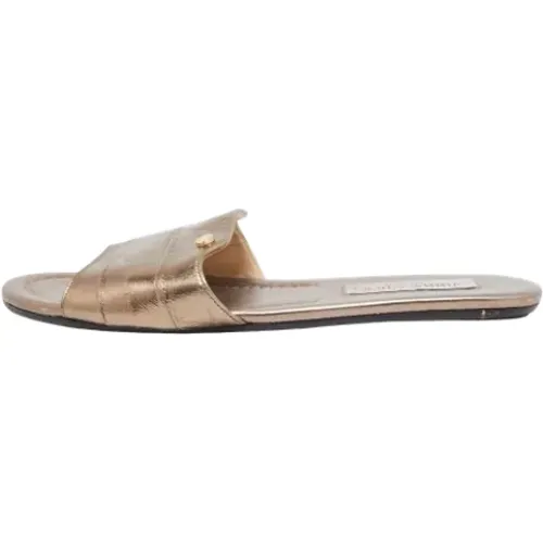 Pre-owned Leather flats , female, Sizes: 4 1/2 UK - Jimmy Choo Pre-owned - Modalova