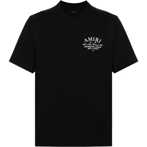 Logo Print Crew Neck T-shirt , male, Sizes: S, M, XL, L - Amiri - Modalova