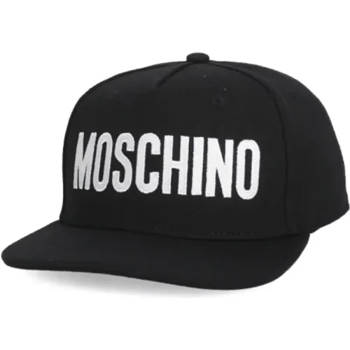 Schwarze Baseballkappe mit kontrastierendem Logo - Moschino - Modalova