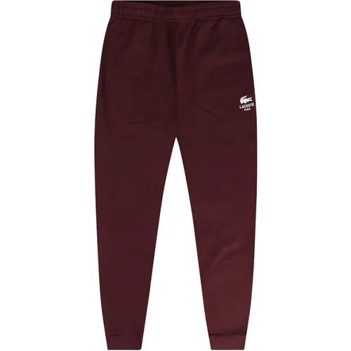 Rote Baumwoll-Casual-Hose , Herren, Größe: M - Lacoste - Modalova