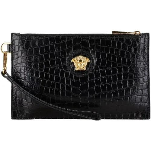 Pre-owned Leather clutches , female, Sizes: ONE SIZE - Versace Pre-owned - Modalova