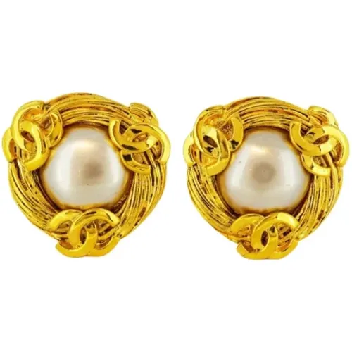 Pre-owned Metal earrings , female, Sizes: ONE SIZE - Chanel Vintage - Modalova