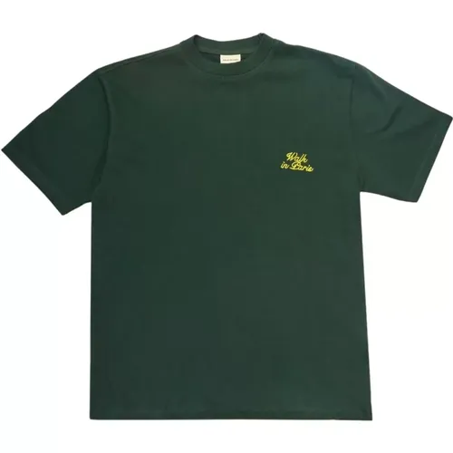 Grünes Logo T-Shirt , Herren, Größe: L - Walk in Paris - Modalova