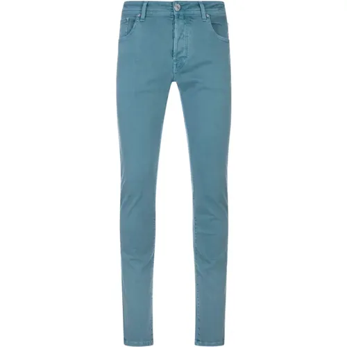 Slim Fit Teal Jeans , male, Sizes: W30, W34, W35, W38, W33, W36, W31, W32 - Jacob Cohën - Modalova