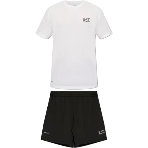 Set: T-shirt and Shorts , male, Sizes: XL - Emporio Armani EA7 - Modalova