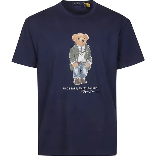 Print Bear T-Shirt , male, Sizes: S, XL, M, L - Polo Ralph Lauren - Modalova