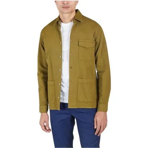 Khaki Overshirt mit Corozo-Knöpfen , Herren, Größe: XL - JAGVI. Rive Gauche - Modalova