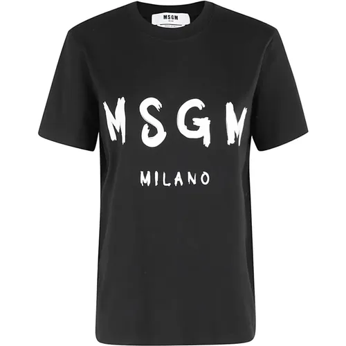 Lässiges Baumwoll T-Shirt Msgm - Msgm - Modalova