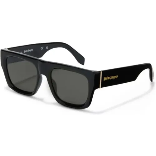 Schwarze Sonnenbrille, vielseitig und stilvoll , unisex, Größe: 54 MM - Palm Angels - Modalova