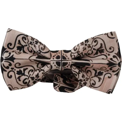 Elegant Silk Bow Tie , male, Sizes: ONE SIZE - Dolce & Gabbana - Modalova