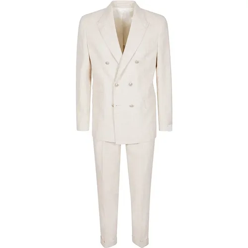 Double-Breasted Baby Alpaca Wool Suit , male, Sizes: 2XL, M, XL - Eleventy - Modalova