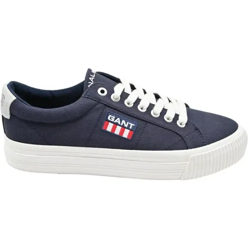 Canvas Sneakers in Marine , male, Sizes: 10 UK, 7 UK - Gant - Modalova