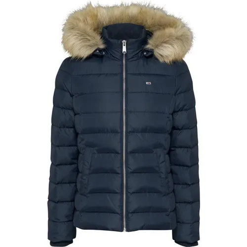 Winter Jacket with Faux Fur Trim , female, Sizes: L, M, XL, S, XS - Tommy Jeans - Modalova