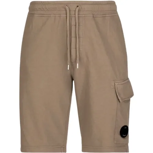 Leichte Fleece-Shorts mit Linsendetail , Herren, Größe: L - C.P. Company - Modalova