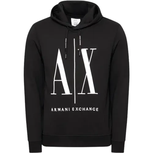 Schwarze Pullover für Männer , Herren, Größe: M - Armani Exchange - Modalova