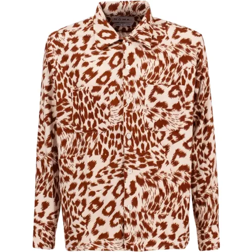 Flannel Open Collar Shirt , male, Sizes: M, XL - Noma t.d. - Modalova