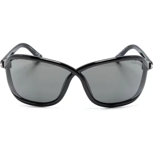 Schwarze Sonnenbrille mit Originalzubehör , Damen, Größe: 68 MM - Tom Ford - Modalova