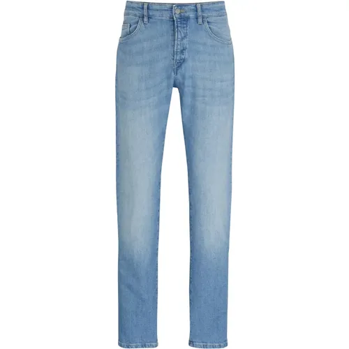 Slim Fit Turquoise Jeans , Herren, Größe: W35 - Boss - Modalova