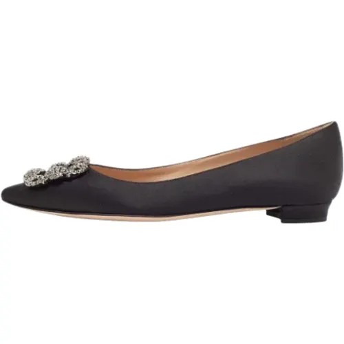 Pre-owned Satin flats , female, Sizes: 5 UK - Manolo Blahnik Pre-owned - Modalova