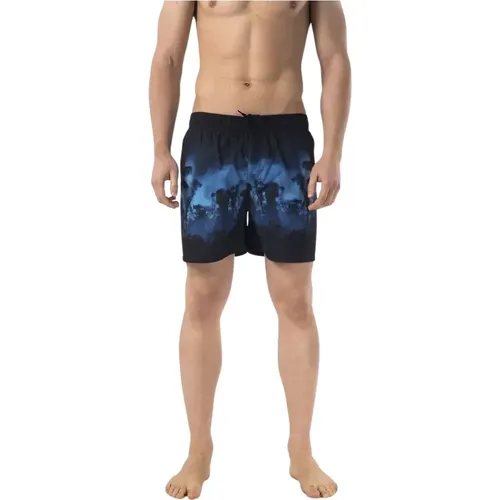 Bedruckte Strandshorts mit Logo-Stickerei , Herren, Größe: XL - Just Cavalli - Modalova