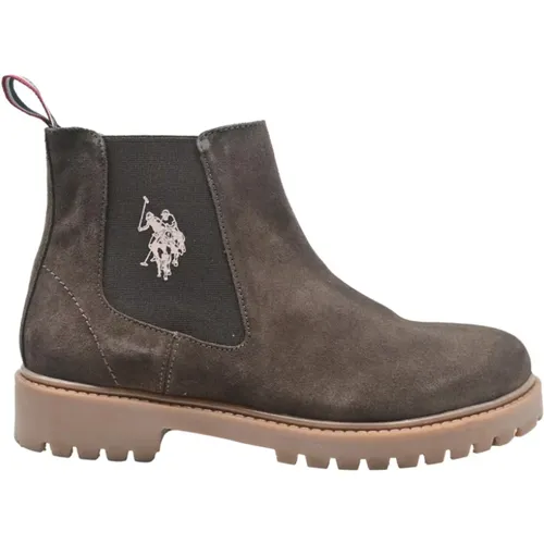 Dark Boots | Stylish Ankle Boots , male, Sizes: 6 UK - U.s. Polo Assn. - Modalova