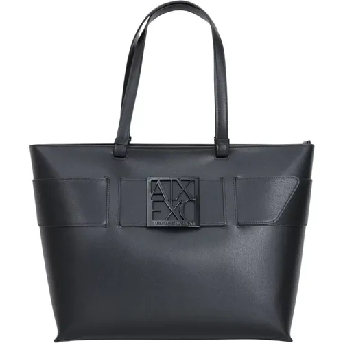 Schwarze Damen Schultertasche - Armani Exchange - Modalova