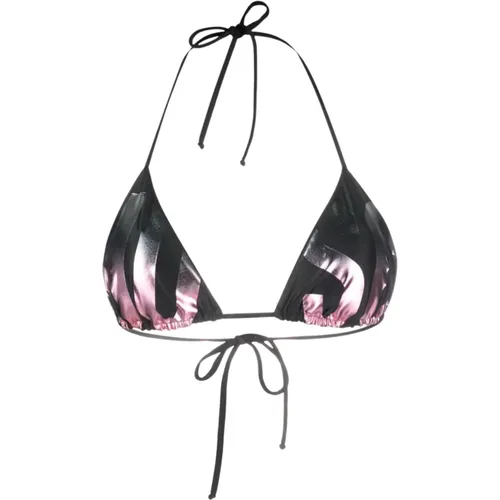Schwarzes Bikini-Top mit amerikanischem Ausschnitt , Damen, Größe: L - Moschino - Modalova