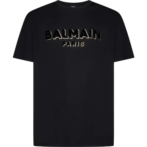 Logo-print T-shirt and Polo , male, Sizes: L, S, XL, 2XL, 3XL - Balmain - Modalova