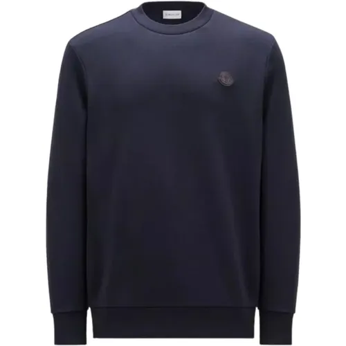 Logo Patch Crew Neck Sweatshirt , Herren, Größe: 3XL - Moncler - Modalova