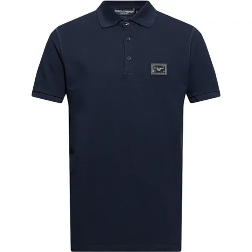 Polo shirt with logo , male, Sizes: S, M - Dolce & Gabbana - Modalova