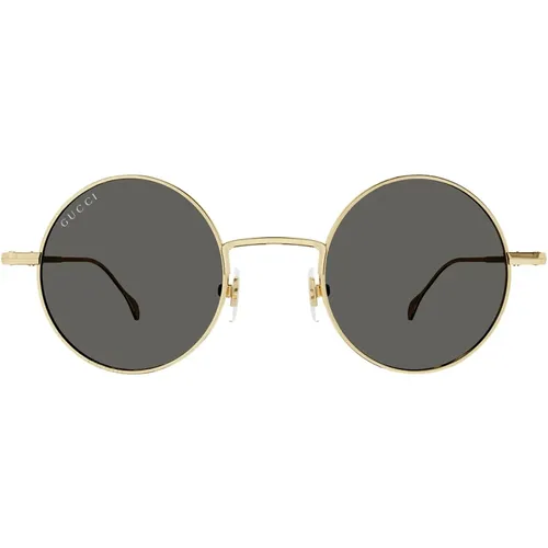 Runde Schmale Metallsonnenbrille Gg1649S 007 - Gucci - Modalova