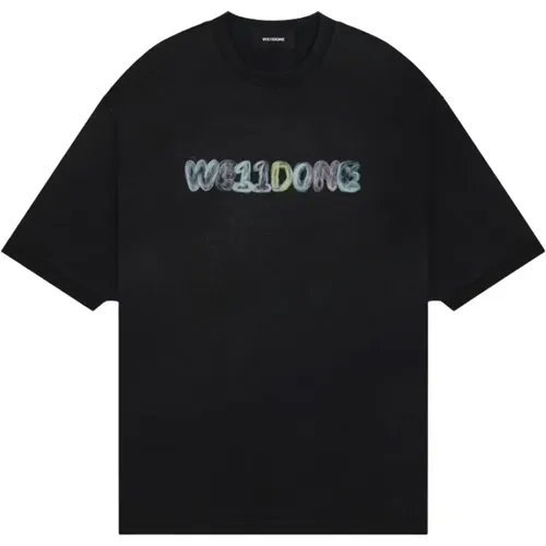Logo Print T-shirt , male, Sizes: M, S, L, XL, XS - We11Done - Modalova