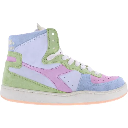 Regenbogen Mi Basket Sneakers , Damen, Größe: 40 EU - Diadora - Modalova