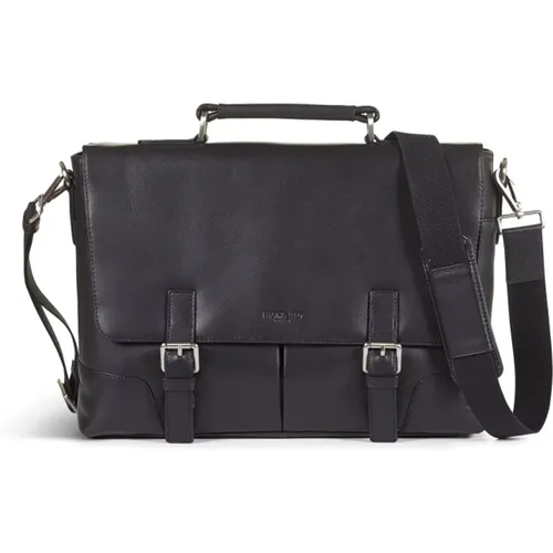 Leather Briefcase Bag James , male, Sizes: ONE SIZE - Howard London - Modalova
