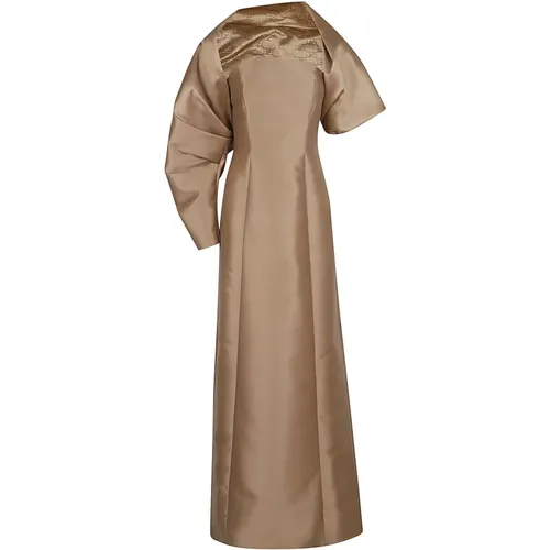 Nude & Neutrals Elegant Dress , female, Sizes: XS - alberta ferretti - Modalova