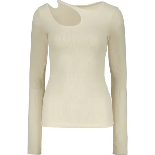 Geripptes Cut-out Jersey Top - LOW CLASSIC - Modalova