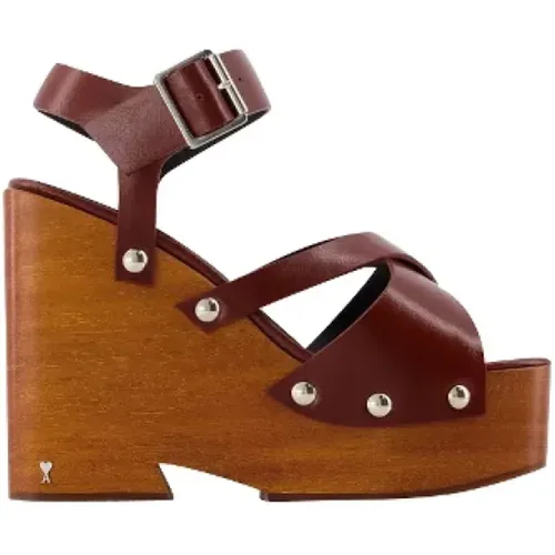 Calfskin Leather Sandals , female, Sizes: 7 UK, 3 UK - Ami Paris - Modalova