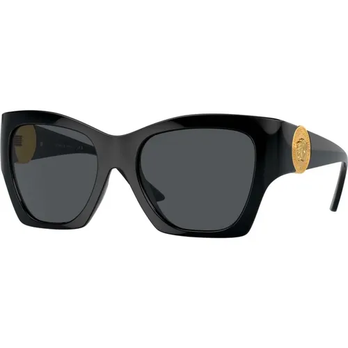 Schwarze/Graue Sonnenbrille,Weiße/Graue Sonnenbrille,VE 4452 Sonnenbrille - Versace - Modalova
