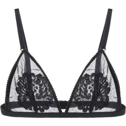 BH mit weichen Cups und Dreieckform mit Spitzen-Details , Damen, Größe: M - Dolce & Gabbana - Modalova