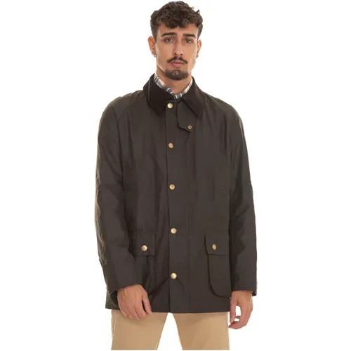 Kurze Harrington Jacke mit Samtkragen , Herren, Größe: 2XL - Barbour - Modalova