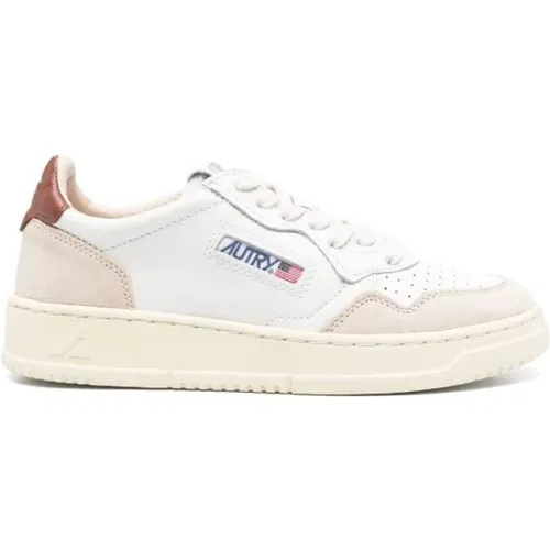 Niedriger Medalist Sneaker in Beige Braun , Damen, Größe: 37 EU - Autry - Modalova