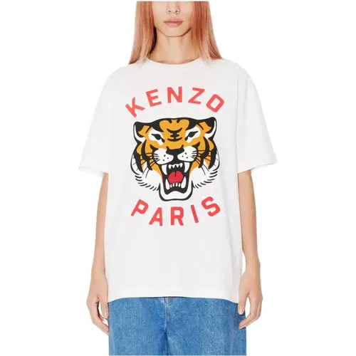 Stylisches Unisex Baumwoll T-Shirt , Damen, Größe: L - Kenzo - Modalova