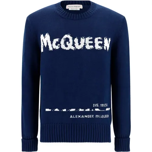 Logo Sweater for Men , male, Sizes: M, S - alexander mcqueen - Modalova