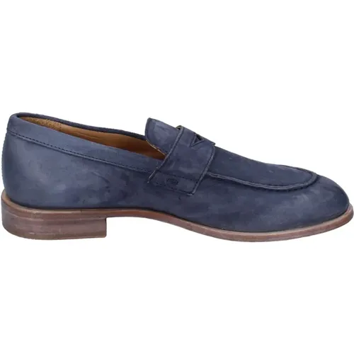 Suede Loafers for Men , male, Sizes: 6 UK - Moma - Modalova