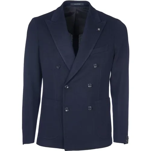 Double-Breasted Unstructured Jacket , male, Sizes: L, M, XL - Tagliatore - Modalova