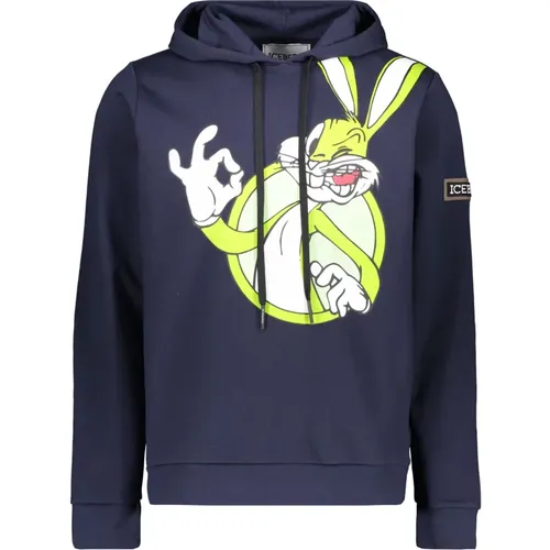 Maxi Print Hoodie , Herren, Größe: S - Iceberg - Modalova