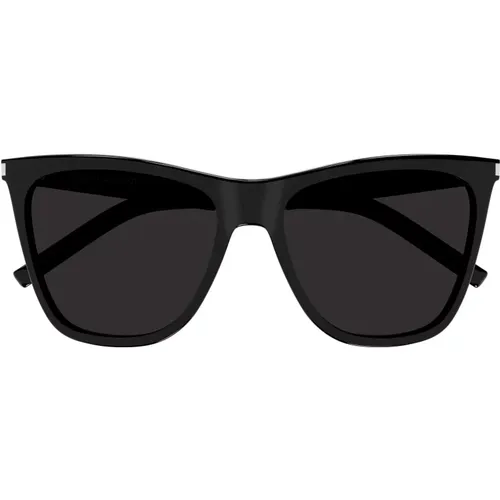 Schwarze Sonnenbrille für Frauen - Verbessere deinen Stil , Damen, Größe: 58 MM - Saint Laurent - Modalova