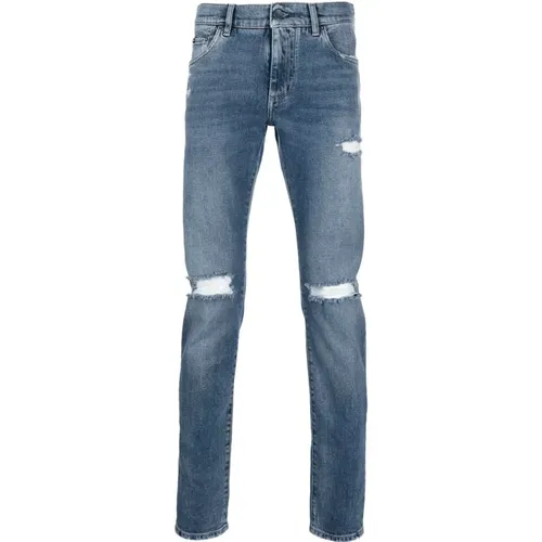 Slim-fit Jeans , male, Sizes: XL, L, 2XL - Dolce & Gabbana - Modalova